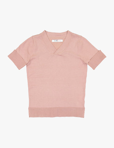 Coco Blanc Soft Pink Dressy V-Neck Sweater