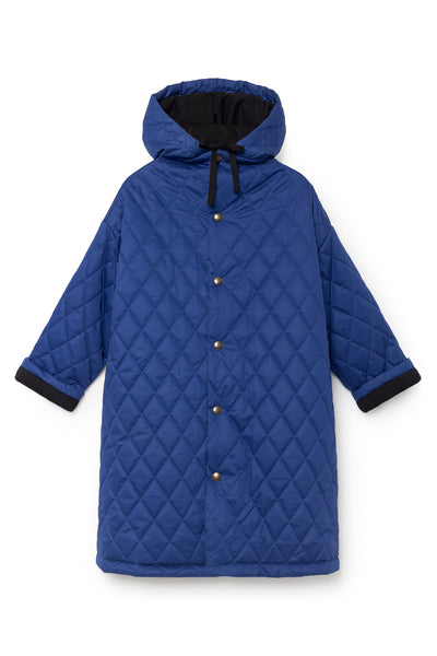 Little Creative Factory Blue Hooded Quilted Coat