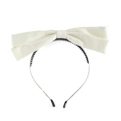 Arbii White Dolly Bow Headband