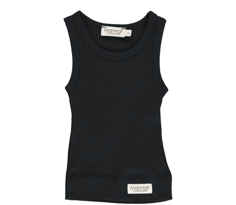 Marmar Copenhagen Black Ribbed Tank & Bloomer Set
