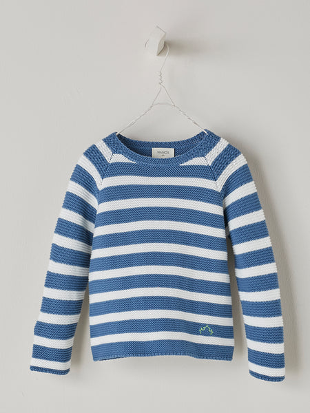 Nanos Blue Stripe Baby Sweater