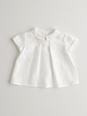 Nanos Baby White Short Sleeve Shirt