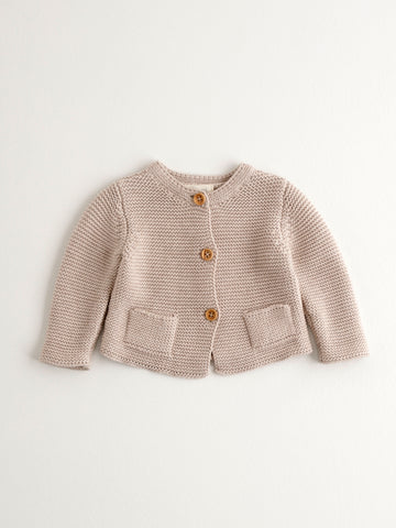 Nanos Beige Baby Cardigan