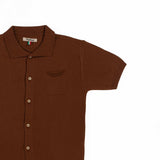 Nupkeet Brown Boys Knit Pocket Polo Shirt