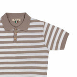 Nupkeet Stripe Knit Polo Shirt