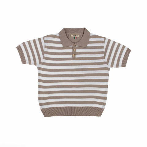 Nupkeet Stripe Knit Polo Shirt