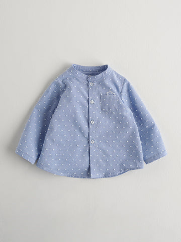 Nanos Blue Dot Baby Long Sleeve Shirt