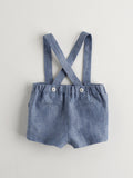 Nanos Blue Linen Overalls