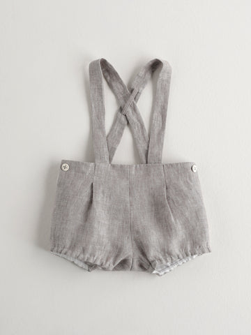 Nanos Grey Linen Overalls