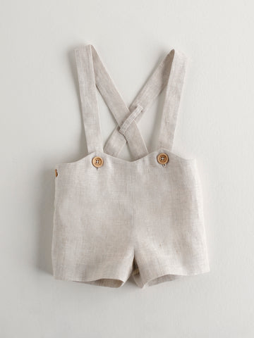 Nanos Tan Linen Overalls