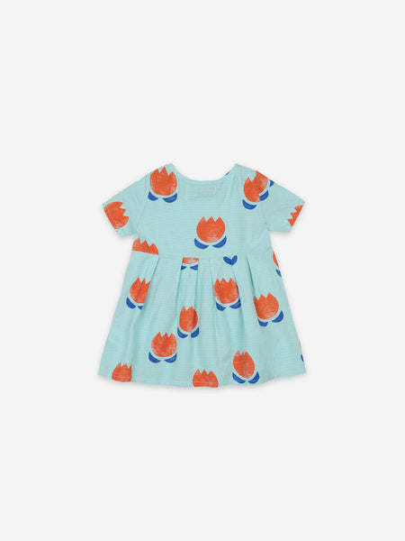 Bobo Choses Chocolate Flowers All Over Button Dress