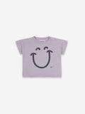 Bobo Choses Baby Big Smile Lila Short Sleeve Tshirt