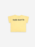 Bobo Choses Yellow Baby Big Smile Lila Short Sleeve Tshirt