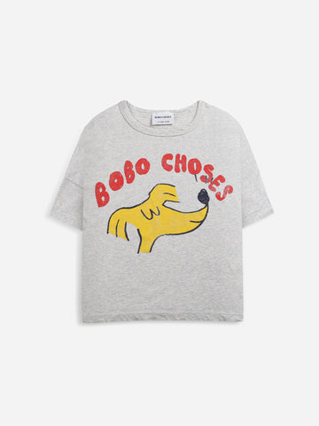 Bobo Choses Grey Sniffy Dogs Short Sleeve T-Shirt