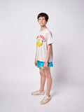 Bobo Choses Grey Sniffy Dogs Short Sleeve T-Shirt