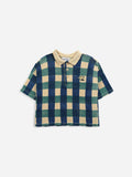 Bobo Choses Blue Checkered Polo