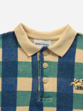 Bobo Choses Blue Checkered Polo