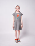 Bobo Choses Grey Petunia Short Sleeve Dress