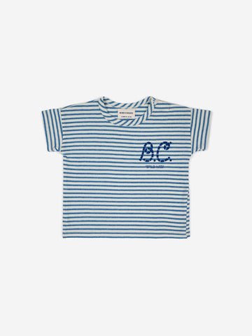 Bobo Choses Blue Stripes Baby T-Shirt