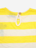 Bobo Choses Yellow Stripe Ruffle Baby T-Shirt
