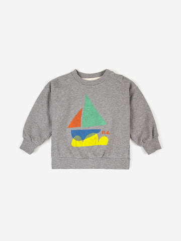 Bobo Choses Multi Color Sail Boat Baby Sweatshirt