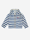 Bobo Choses Blue Stripes Terry Zipped Baby Sweatshirt