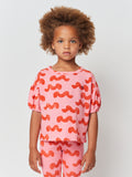 Bobo Choses Waves All Over Puffed Sleeve T-Shirt