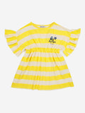 Bobo Choses Yellow Stripes Ruffle Dress