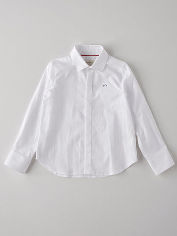 Nanos Bright White Collar Button Down Shirt