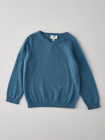 Nanos Blue V-neck Sweater