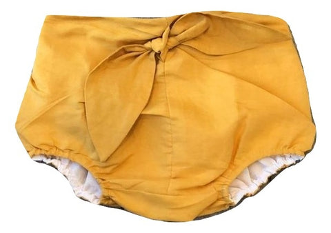 You and Me Yellow Linen Baby Bloomer