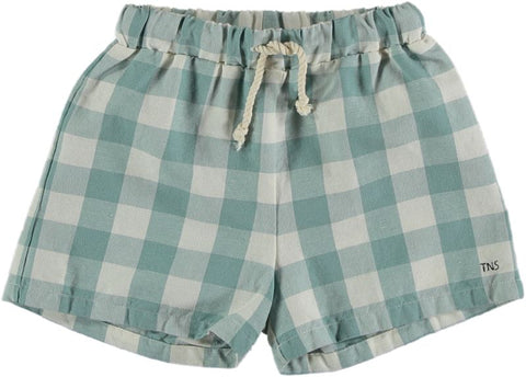 The New Society Turquoise Check Acacia Shorts