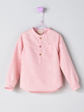 Nanos Pink Linen Blend Shirt