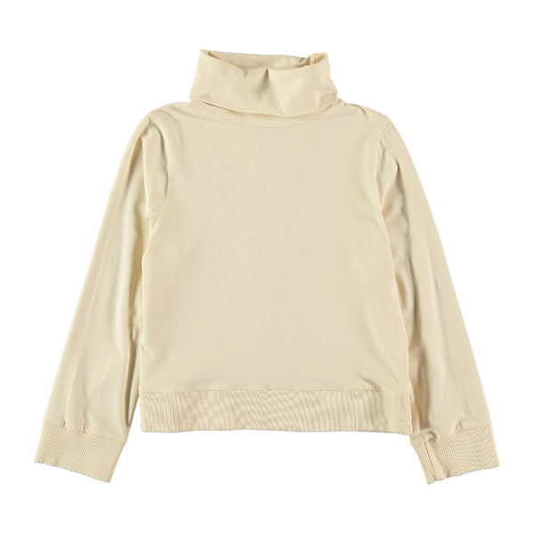 Belle Chiara Knit Cream Jersey Turtleneck