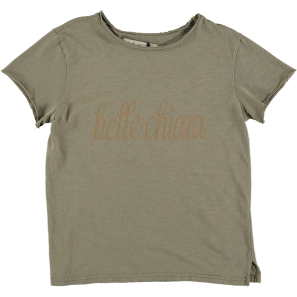 Belle Chiara Khaki Logo T-Shirt