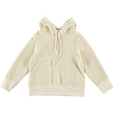 Belle Chiara Ecru Honeycomb Hoodie Sweatshirt