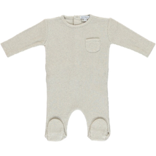 Bebe Organic Natural Vintage Overall Footie