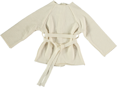 Pequeno Tocon Ivory Knit Belted Sweater Set