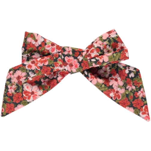 Bebe Organic Laura Crimson Floral Bow