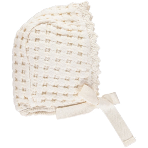 Bebe Organic Natural Waffle Bonnet