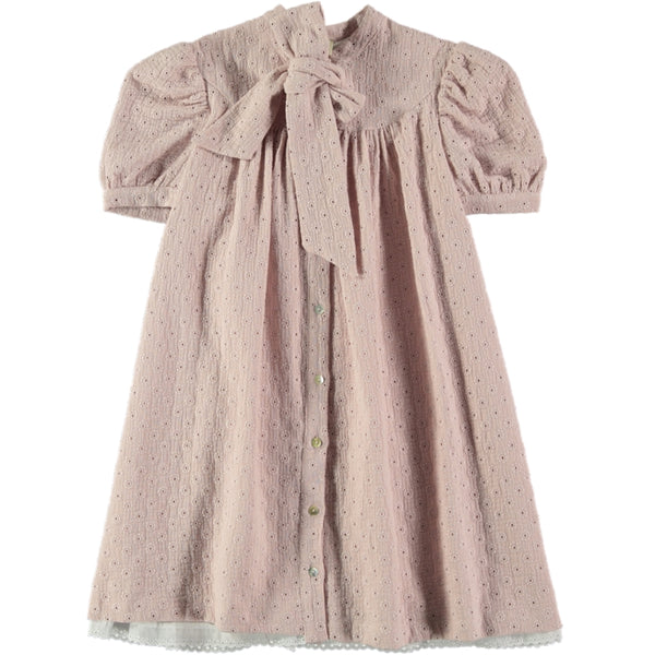 Coco Au Lait Pink British Embroidery Dress