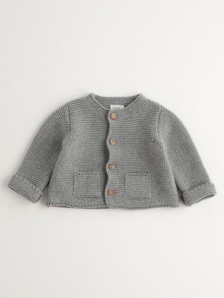 Nanos Baby Light Grey Knit Cardigan