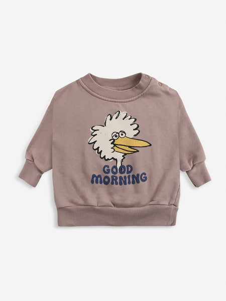 Bobo Choses Baby Taupe Birdie Sweatshirt