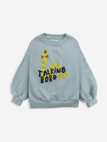 Bobo Choses Blue Scholar Worm Sweatshirt