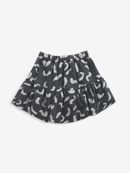 Bobo Choses Washed Black Shapes All Over Fleece Skirt