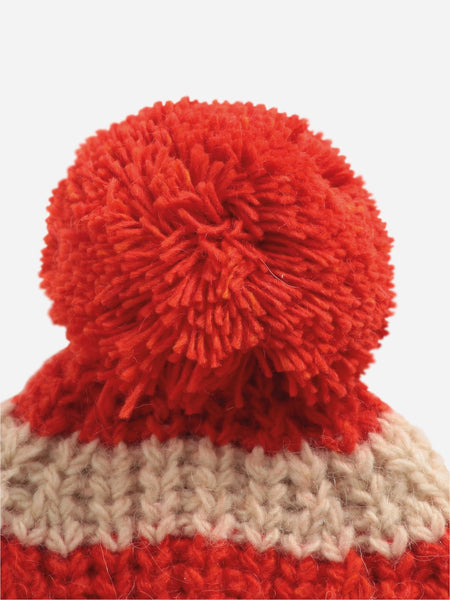 Bobo Choses Baby Red Stripped Knitted Beanie
