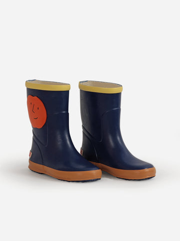 Bobo Choses Orange Faces Rain Boots