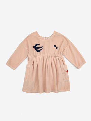 Bobo Choses Baby Birds Velvet Dress