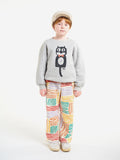 Bobo Choses Grey Melange Cat O'clock Sweatshirt