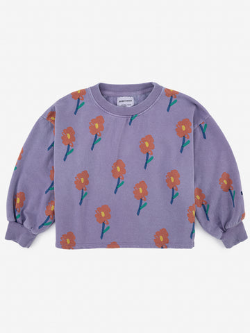 Bobo Choses Flowers All Over Cropped Sweatshirt